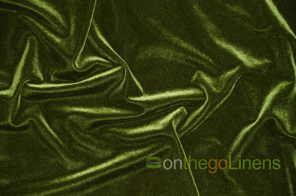 Medium Olive Stretch Velvet