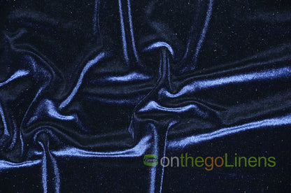 Navy Blue Stretch Velvet