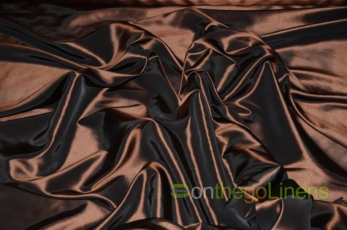 Brown Solid Taffeta