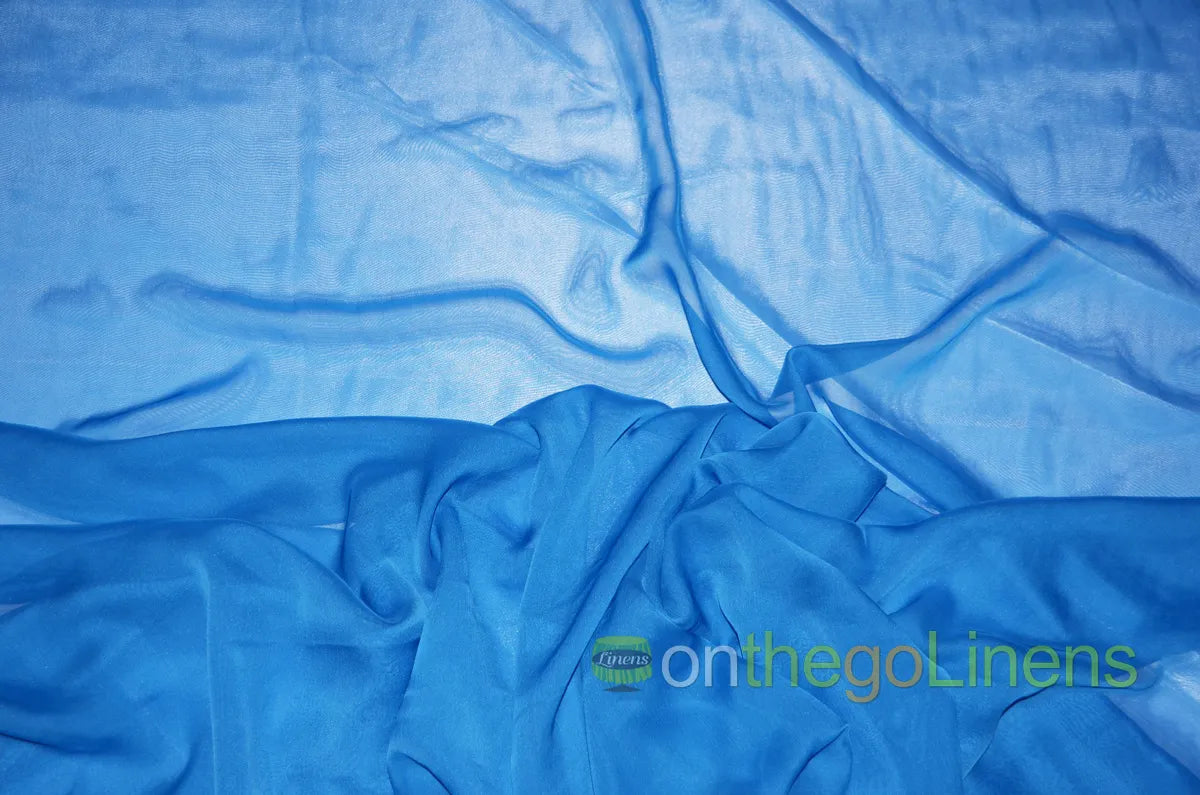 Dark Turquoise Two Tone Chiffon