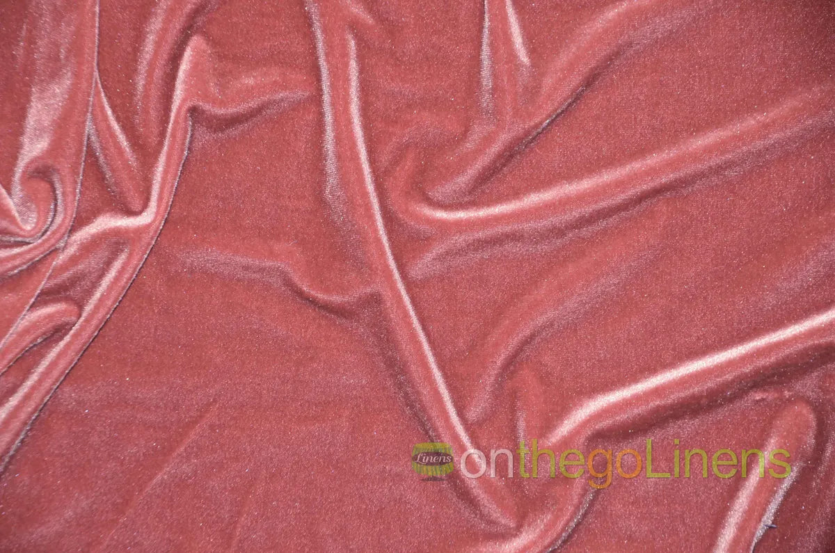 Coral Stretch Velvet