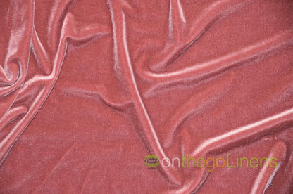 Coral Stretch Velvet