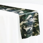 Army Camouflage Charmeuse Table Runners | Camouflage Table Runners | Multiple Colors |