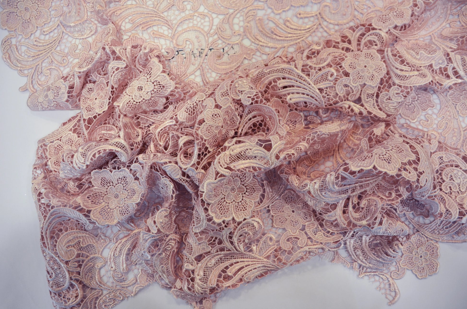 Blush Pink Guipure Lace
