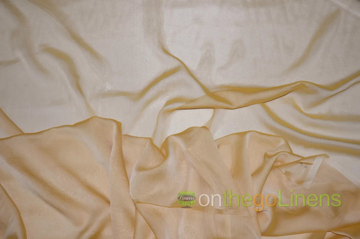 Mustard White Two Tone Chiffon