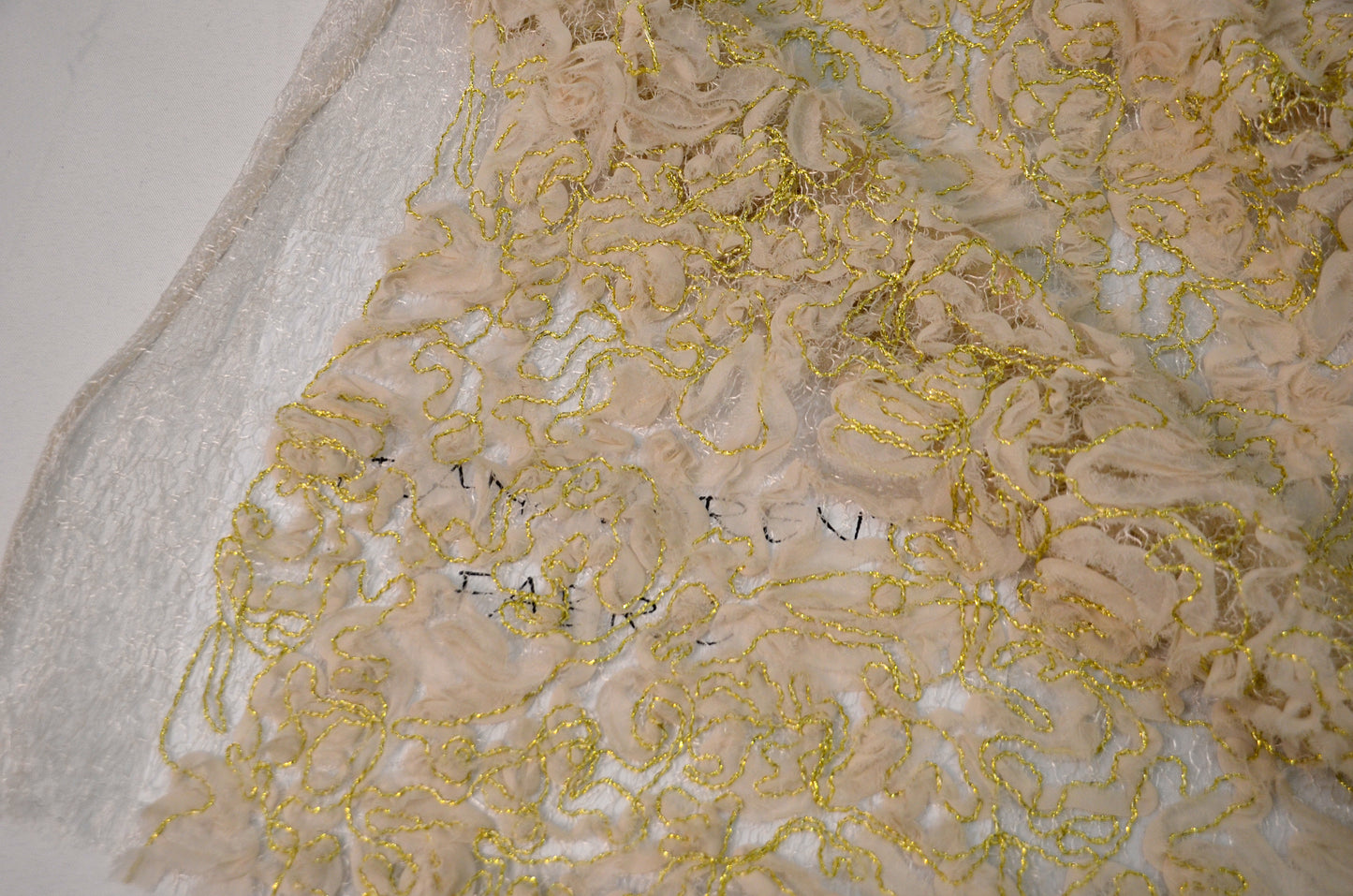 Enchanted Sheer Embroidery Event Drape Panel | Metallic Lace Event Curtain | 52" Wide |