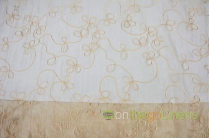 Fantasia Sheer Embroidery Fabric by the Yard | Organza Embroidery Fabric | 54" wide | Multiple Colors