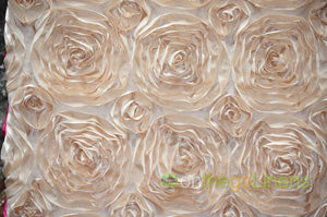 Rosette Satin Fabric by the Yard | 54" Wide | 3d Rose Satin Fabric |