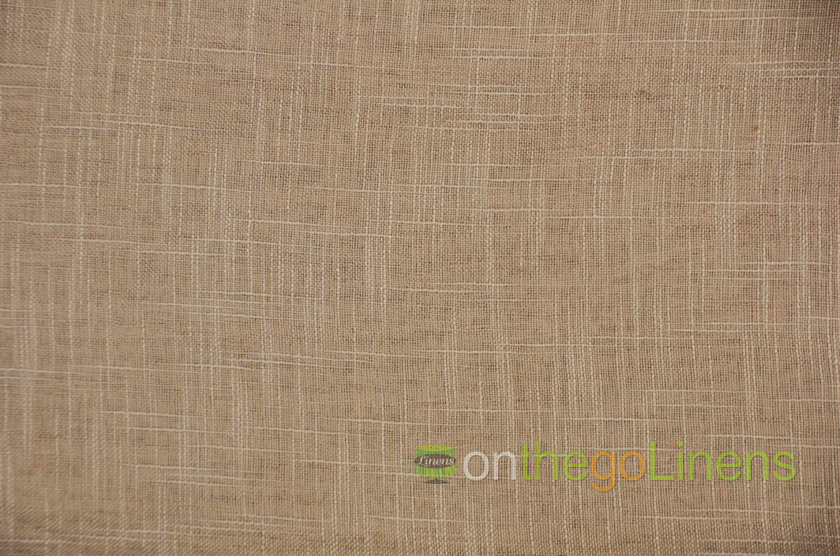 Faux Sheer Linen Table Linen | Double Wide Imitation Sheer Linen Tablecloths | Multiple Colors |