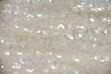 Raindrop Sequins Fabric | Oval Sequins Fabric by the Yard | 52" Wide | Clear Sequins |