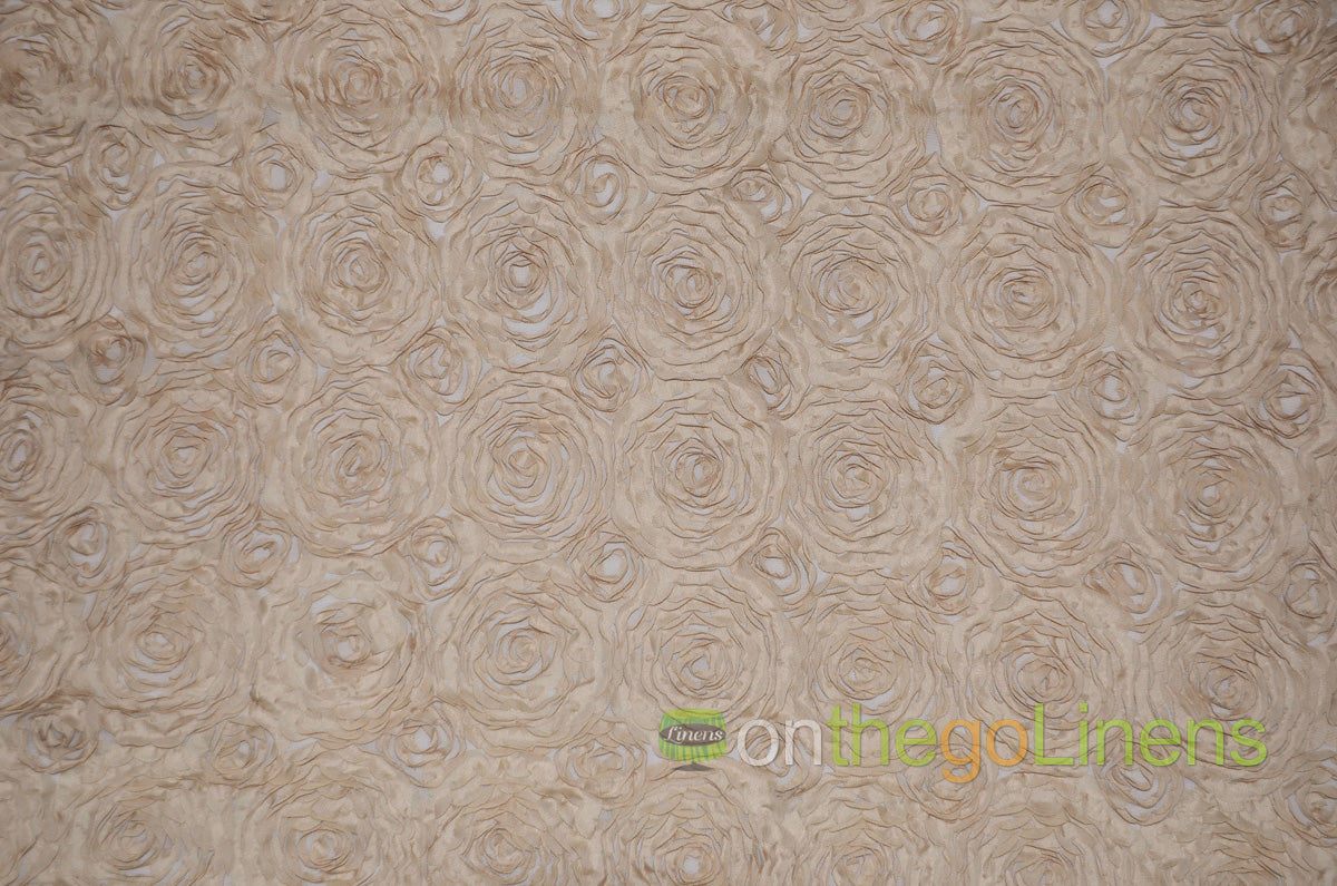 Wedding Chiffon Fabric by the Yard | 3d raised Chiffon Flower Fabric | 100% Polyester |