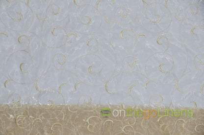 Swirl Organza Fabric by the Yard | Organza Embroidery Fabric | Multiple Colors |