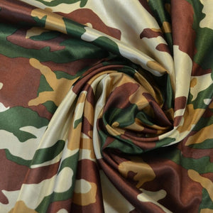 Army Camouflage Charmeuse Satin  Napkins and Chair Sashes | Camouflage Napkins | Camouflage Chair Sash |