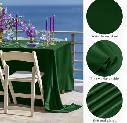 Charmeuse Satin Table Linens, Table Overlays, Table Drapes and Banquets | Multiple IFR Satin Colors |
