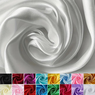 Charmeuse Satin Fabric by the Yard and Wholesale Bolt | IFR Satin Fabric | Silky Soft Satin Fabric |