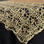 Chemical Lace Chain Embroidery Table Overlay and Table Banquet | Multiple Colors |
