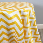 Lamour Satin Chevron Print Table Linens | Chevron Tablecloths | Multiple Colors |