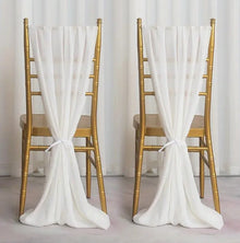 IFR Chiffon Fabric Chair Sashes size 28" x 120" | 100% Polyester Chiffon Chair Sash | Multiple Colors |