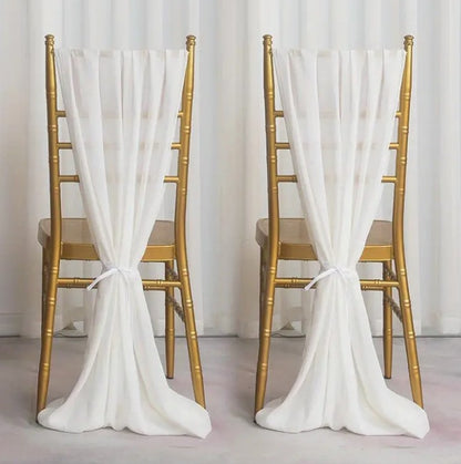 IFR Chiffon Fabric Chair Sashes size 28" x 120" | 100% Polyester Chiffon Chair Sash | Multiple Colors |