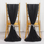 IFR Two Tone Chiffon Chair Sashes size 28" x 120" | Multiple Colors |