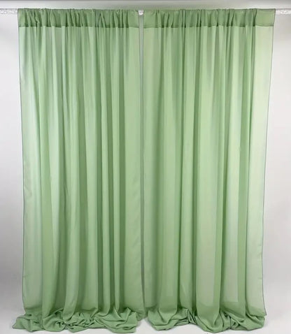 IFR Chiffon Fabric Event Drapery Panels | 100% Polyester Chiffon Fabric Curtains | Multiple Colors |