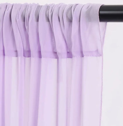 IFR Chiffon Fabric Event Drapery Panels | 100% Polyester Chiffon Fabric Curtains | Multiple Colors |