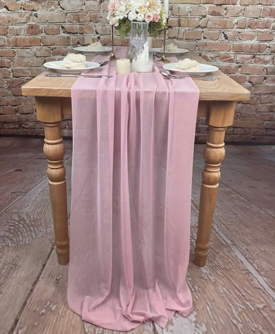 IFR Chiffon Fabric Table Runners | 100% Polyester Chiffon Table Runners | Multiple Colors |