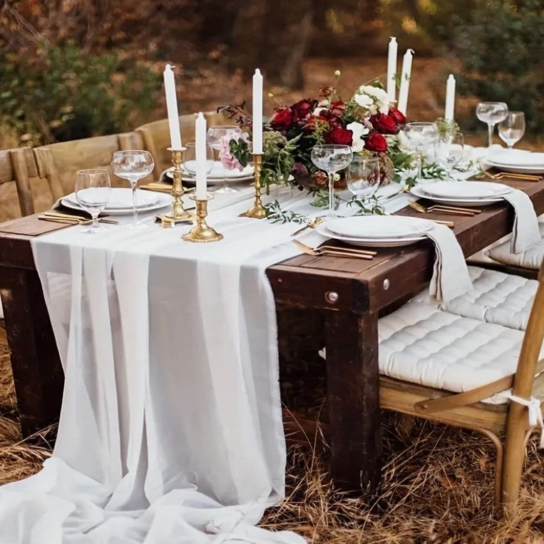 IFR Chiffon Fabric Table Runners | 100% Polyester Chiffon Table Runners | Multiple Colors |