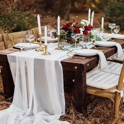 IFR Chiffon Fabric Table Runners | 100% Polyester Chiffon Table Runners | Multiple Colors |