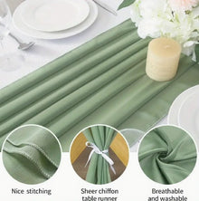 IFR Two Tone Chiffon Table Runners | Cationic Chiffon Table Runners | Multiple Colors and Sizes |