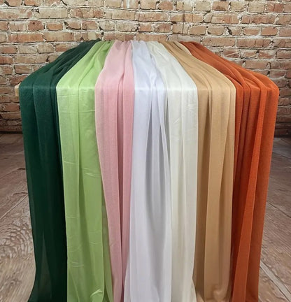 IFR Chiffon Fabric Table Runners | 100% Polyester Chiffon Table Runners | Multiple Colors |