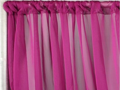IFR Two Tone Chiffon Event Drapery Panels | Cationic Chiffon Curtains | Inherently Fire Retardant |