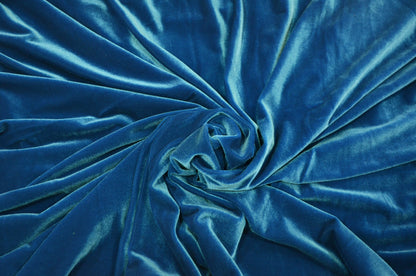 Stretch Velvet Fabric by the Yard | Soft and Smooth Spandex Velvet Fabric | 60" wide | Multiple Colors | Wholesale Bolt Available |