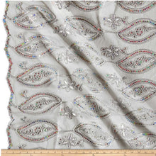 Coco Mango Embroidery Table Overlay & Table Banquet | Gold and Silver Metallic Embroidery Table Overlays |