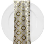 Reversible Contempo Brocade Napkins | Silver and Gold Contempo Napkins |