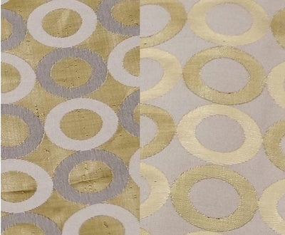 Reversible Contempo Brocade Fabric by the Yard | Silver and Gold | 60" Wide |