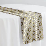 Reversible Contempo Brocade Table Runners | Gold and Silver Metallic Contempo Table Runners |