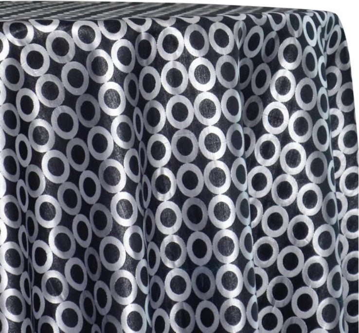 Reversible Contempo Brocade Table Linens, Table Overlays, Table Drapes and Banquets |