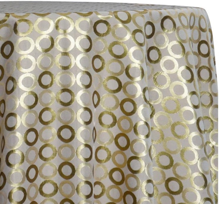 Reversible Contempo Brocade Table Linens, Table Overlays, Table Drapes and Banquets |