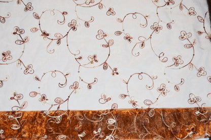 Dahlia Organza Embroidery Fabric by the Yard | 54" Wide | Multiple Colors |