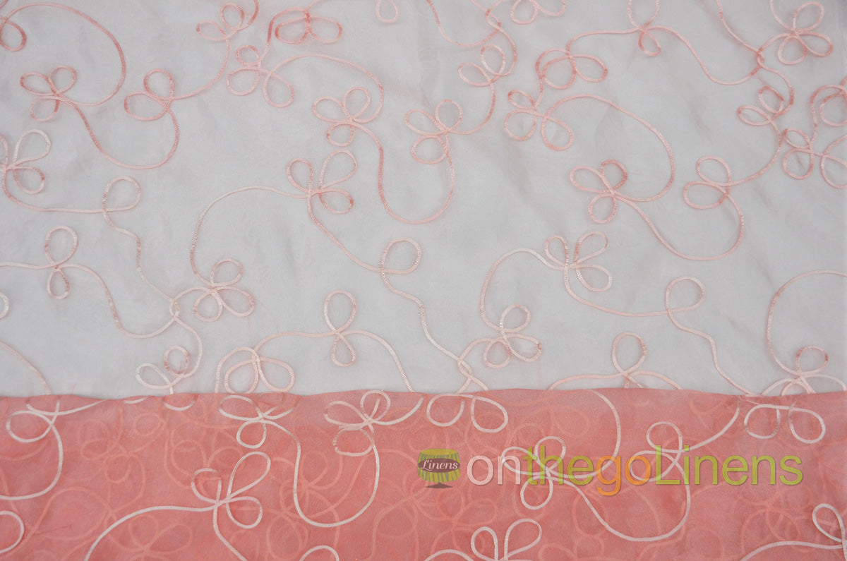 Fantasia Sheer Embroidery Fabric by the Yard | Organza Embroidery Fabric | 54" wide | Multiple Colors