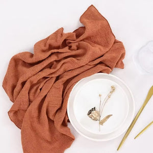 100% Cotton Gauze Napkins | 20" x 20" Hem Edge | 100% Muslin Napkins | Multiple Colors |