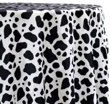 Silky Soft Charmeuse Cow Tablecloths, Table Overlays, Table Drapes & Banquets |