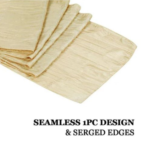 Crease Taffeta Table Runners | Crush Taffeta Table Runners | Multiple Colors