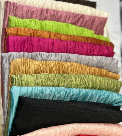 Crease Taffeta Fabric by the Yard & Wholesale Bolt | 52" Wide | Crush Taffeta Fabric | Multiple Colors |