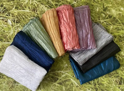 Crease Taffeta Table Napkins & Chair Sashes | Crush Taffeta Napkins and Sashes | Multiple Colors |