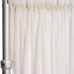 IFR Crush Sheer Voile Event Drapery Panels | IFR Crush Voile Curtains | 108" Wide | White Ivory Butter |