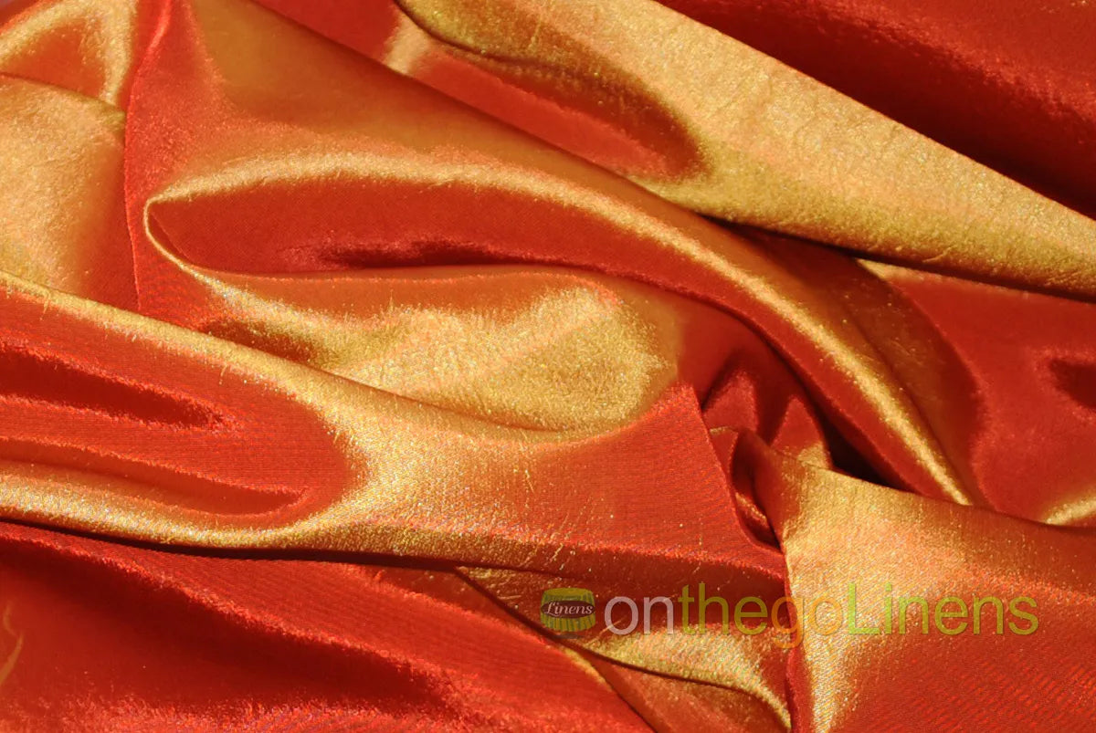 Fire Orange Solid Taffeta