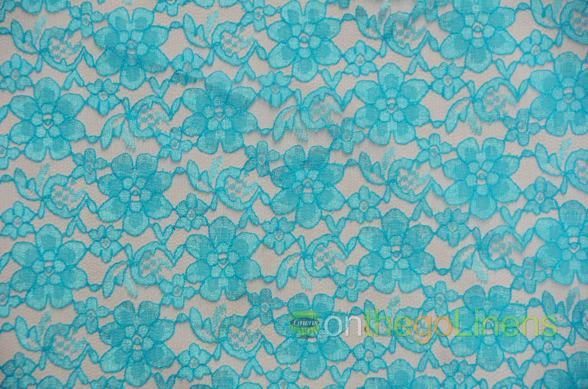 Aqua Raschel Lace