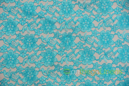 Aqua Raschel Lace